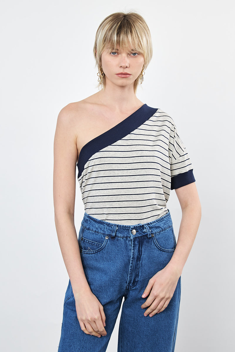⛵️Spring/Summer 2025 - Theo - one shoulder- asymmetric T-Shirt- Sailor ⚓👩🏻‍✈️