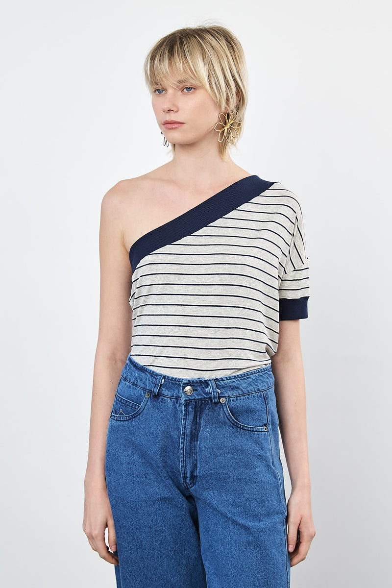 ⛵️Spring/Summer 2025 - Theo - one shoulder- asymmetric T-Shirt- Sailor ⚓👩🏻‍✈️