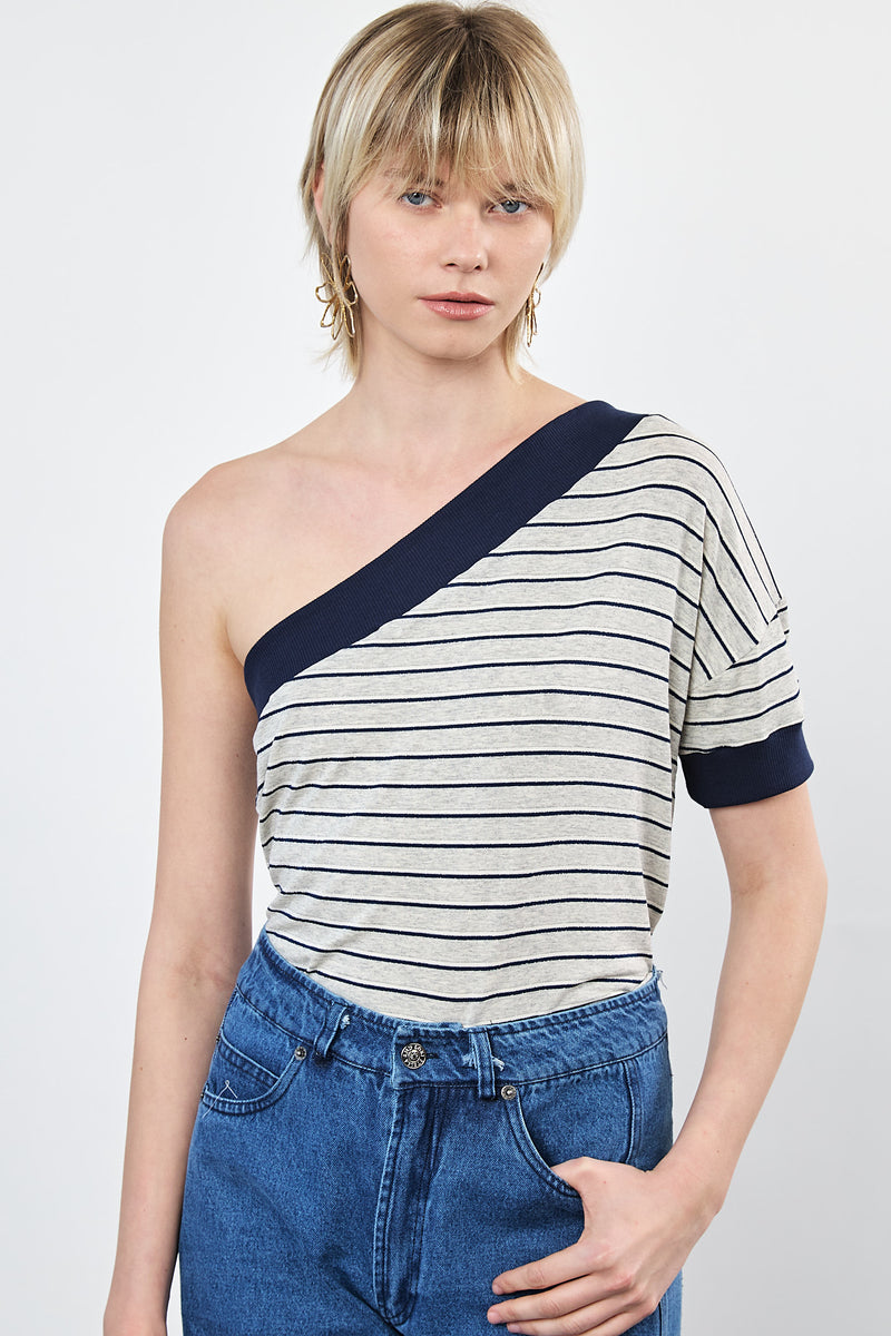 ⛵️Spring/Summer 2025 - Theo - one shoulder- asymmetric T-Shirt- Sailor ⚓👩🏻‍✈️