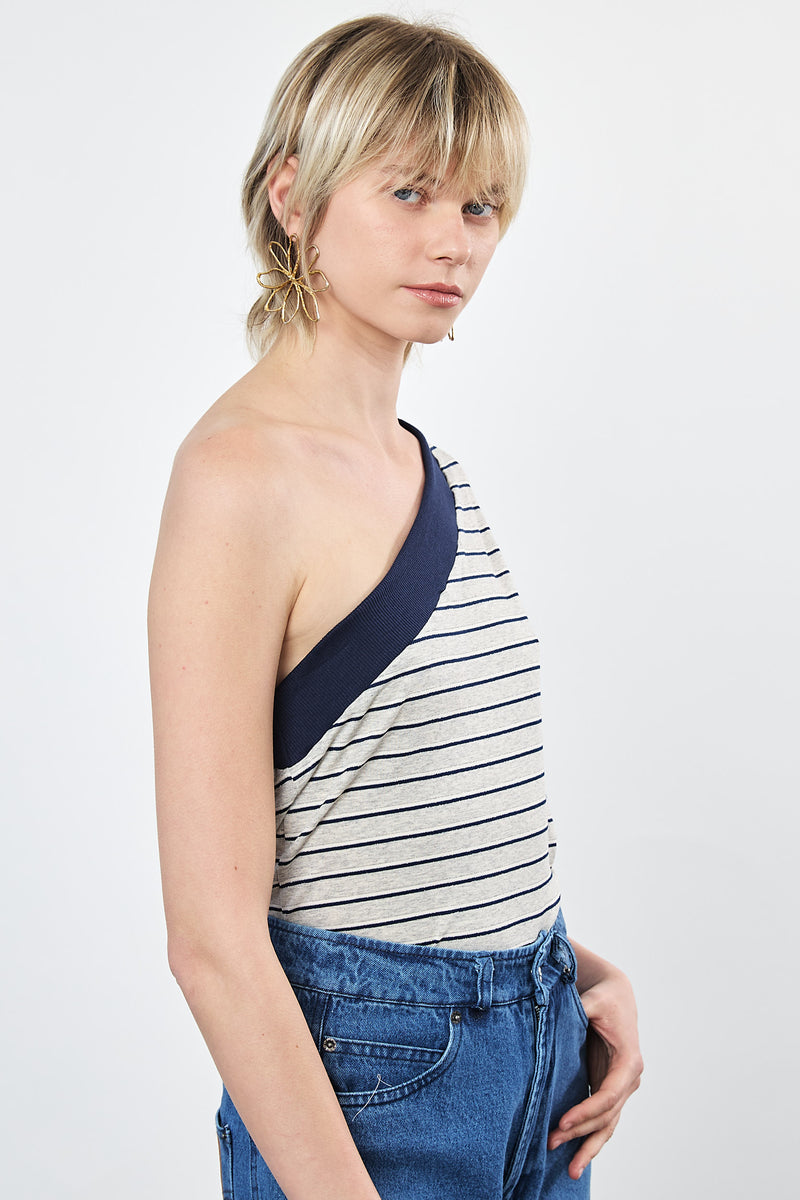⛵️Spring/Summer 2025 - Theo - one shoulder- asymmetric T-Shirt- Sailor ⚓👩🏻‍✈️