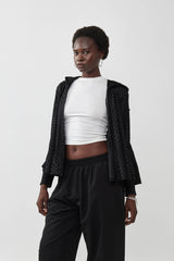 🧦 Autumn/Winter 2025/2026- The Bun zip up hoodie - BLACK SNAKE (NYLON)