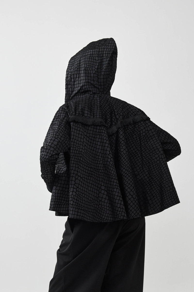 🧦 Autumn/Winter 2025/2026- The Bun zip up hoodie - BLACK SNAKE (NYLON)