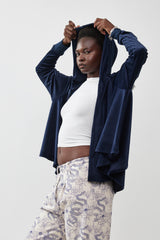 🧦 Autumn/Winter 2025/2026- The Bun zip up hoodie - Navy Velvet