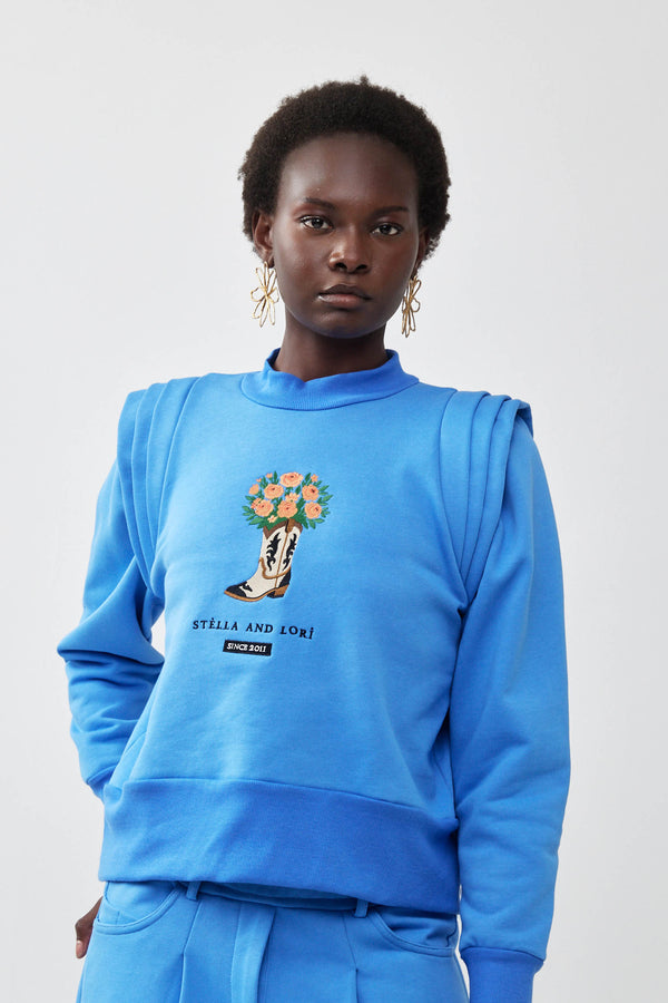 🧦Autumn/Winter 2025/2026 - Napoleon sweatshirt - Cornflower Blue