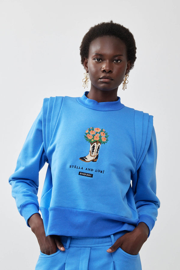 🧦Autumn/Winter 2025/2026 - Napoleon sweatshirt - Cornflower Blue