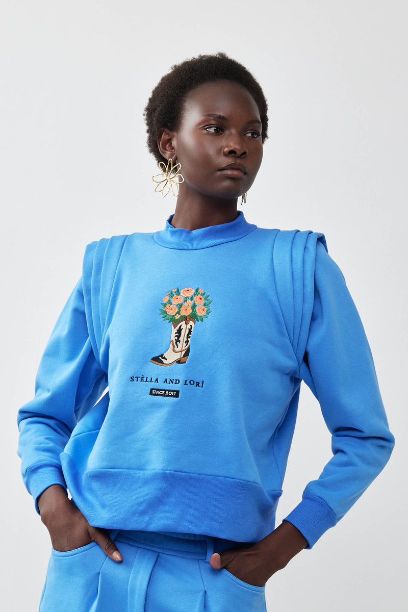 🧦Autumn/Winter 2025/2026 - Napoleon sweatshirt - Cornflower Blue