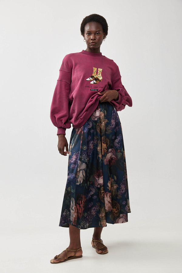 🧦 Autumn/Winter 2025/2026 -Six Senses Skirt -Midnight Bloom