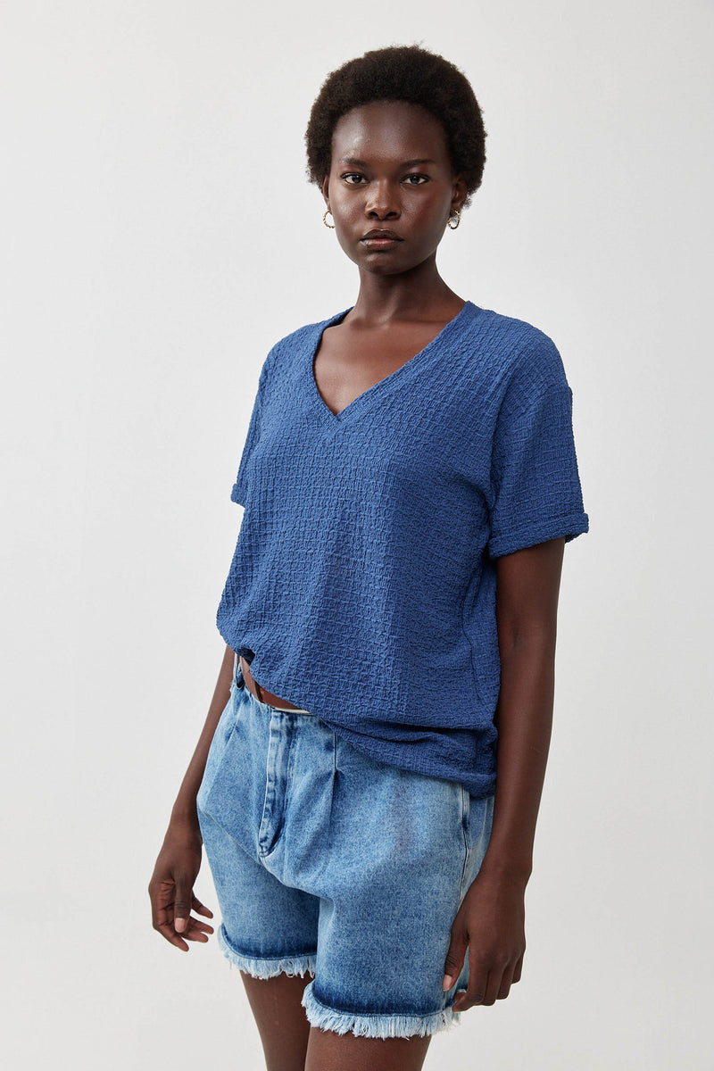 🧦 Autumn/Winter 2025/2026 - V Victory T shirt - Blue lagoon