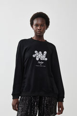 🧦Autumn/Winter 2025/2026 - Galaxy Sweatshirt - 🩹 Dede × Stella and Lori - Galaxy Sweatshirt - Black