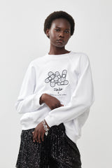 🧦Autumn/Winter 2025/2026 - Galaxy Sweatshirt - 🩹 Dede × Stella and Lori - Galaxy Sweatshirt - White