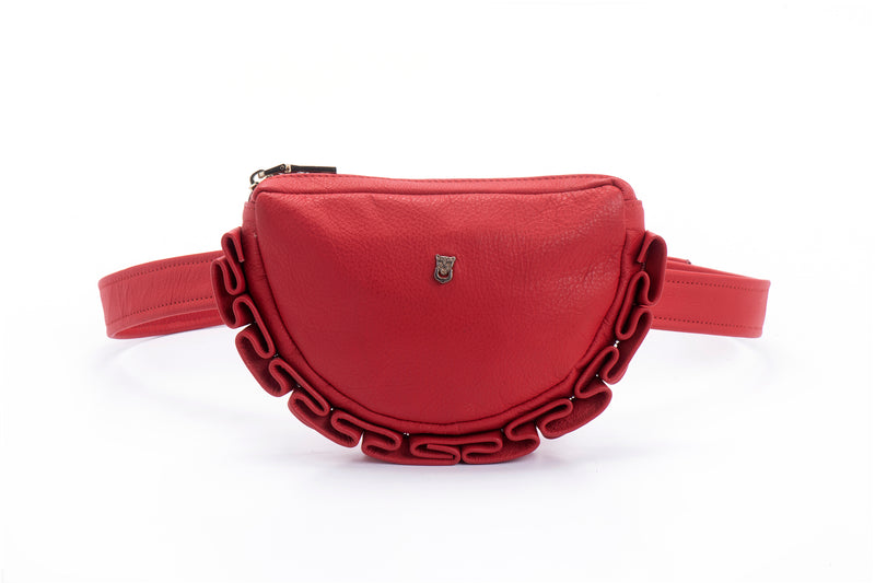 Leather Pouch - Leather Bum Bag - Red