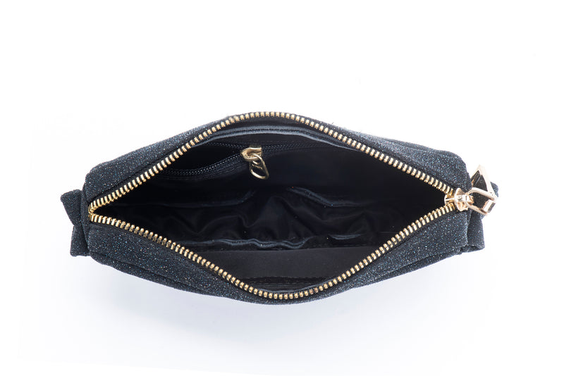 Leather Pouch - Leather Bum Bag - Shiny black