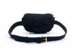 Leather Pouch - Leather Bum Bag - Shiny black
