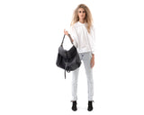 Black Leather Hobo