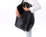 Black Leather Hobo