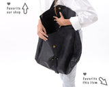 Black Leather Hobo