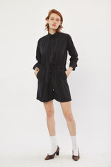 ☃️ Winter 2023  -  Worker - Long sleeves short Jumpsuit - Black