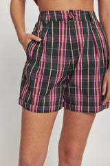 🍦Summer 2022  - Shasha Shorts - Yale Green checkered