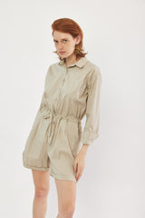 ☃️ Winter 2023  -  Worker - Long sleeves short Jumpsuit - Stone