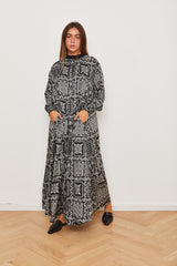 Outlet- Winter 2021 - Long sleeves Silky dress -  Ceramic  SAMPLE