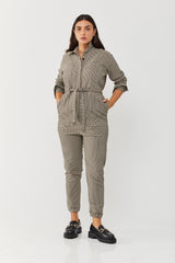 ⛈Winter 2022 - Ada Maxi Jumpsuit - Size 36 Beige and Brown squares