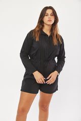 ☃️ Winter 2023  -  Worker - Long sleeves short Jumpsuit - Black