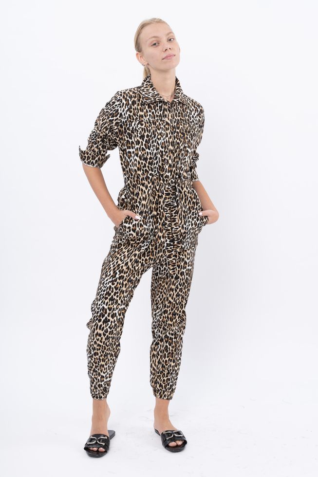 ⛈Winter 2022 - Ada Maxi Jumpsuit - Size 36 - Leopard 🐆