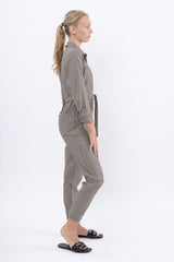 ⛈Winter 2022 - Ada Maxi Jumpsuit - Size 36 Beige and Brown squares