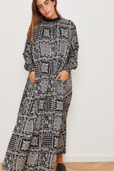 Outlet- Winter 2021 - Long sleeves Silky dress -  Ceramic  SAMPLE