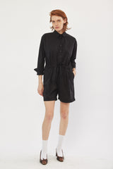☃️ Winter 2023  -  Worker - Long sleeves short Jumpsuit - Black