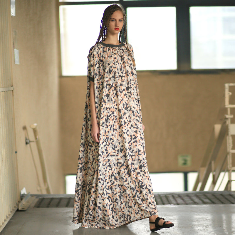 Camouflage Silky Dress