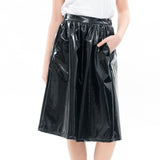 Black Vinyl Skirt