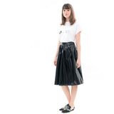 Black Vinyl Skirt