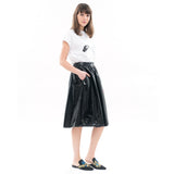 Black Vinyl Skirt