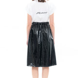 Black Vinyl Skirt