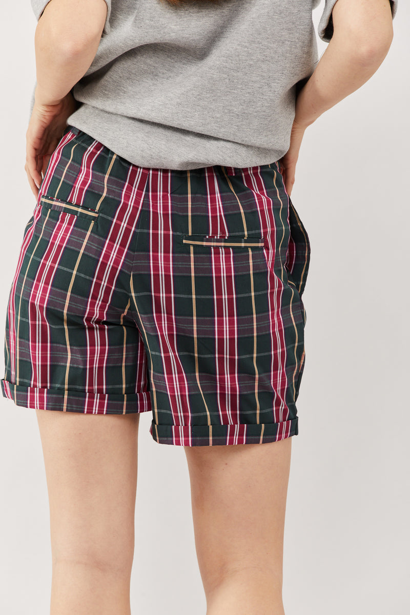 🍦Summer 2022  - Shasha Shorts - Yale Green checkered