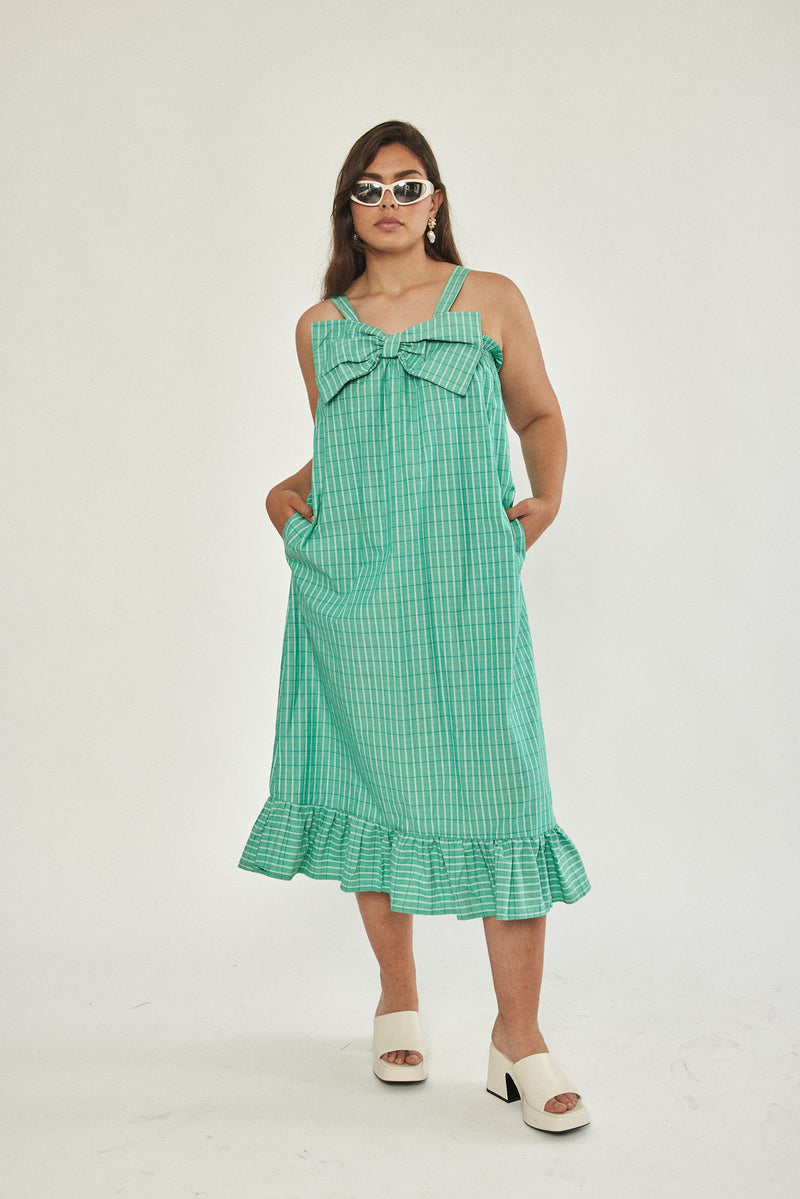 🌼Spring/Summer 2023 - 🎀 Bow dress - Retro green
