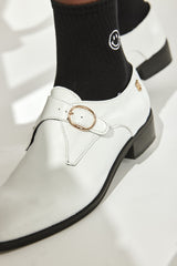 Monk shoes- Tsuki" 月 -in White 1