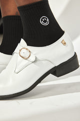 Monk shoes- Tsuki" 月 -in White 1